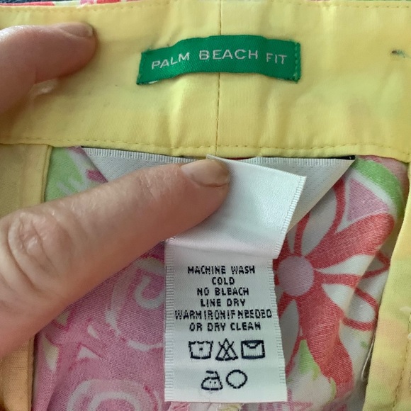 LILLY PULITZER “Juice Stand” Cotton Palm Beach Fit Cuffed Bermuda Shorts Size 8 - Picture 7 of 11